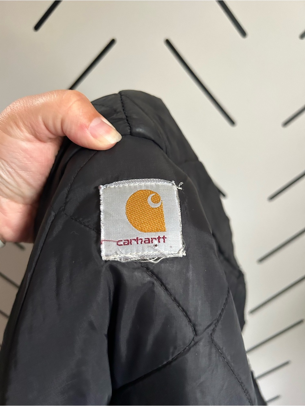 Vintage 90s carhartt men’s black insulated canvas jacket - Picture 4 of 9